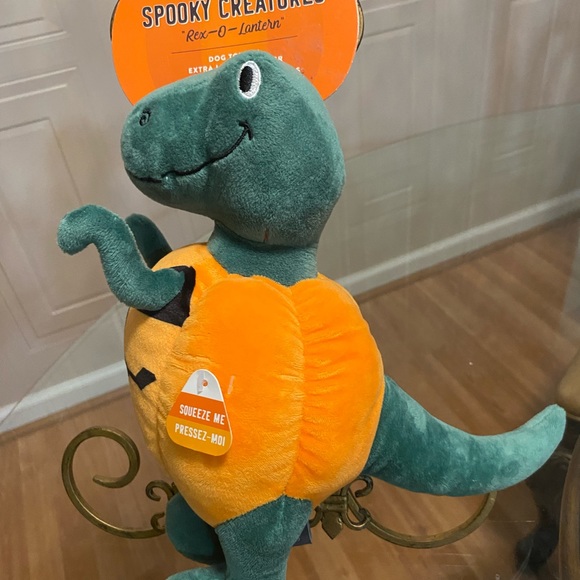 Fringe dog toy Spooky Creatures Rex/0-Lantern. 11” With Squeaker, - Picture 9 of 13